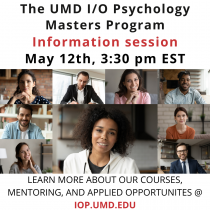 Graphic giving information for an upcoming info session. The information session is on May 12th @ 3:30PM EST.